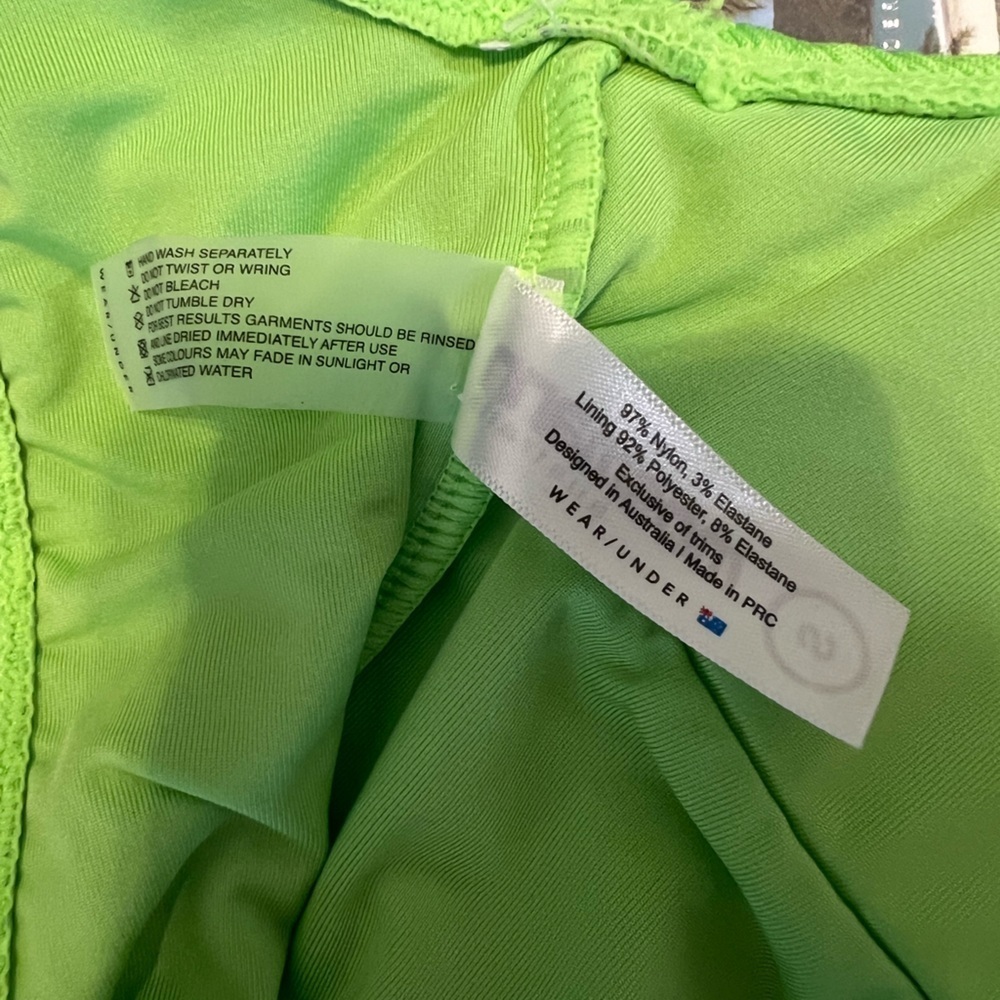 NEW Mosmann Australia One-Piece Swimsuit Small Neon Green - Picture 3 of 8